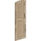 Ekena Millwork Pecky Cypress 2 Equal Louver w/Elliptical Top Faux Wood Shutters, 12"W x 76"H (72" Low Side) SHULVL12X76PCPR - alternate 11